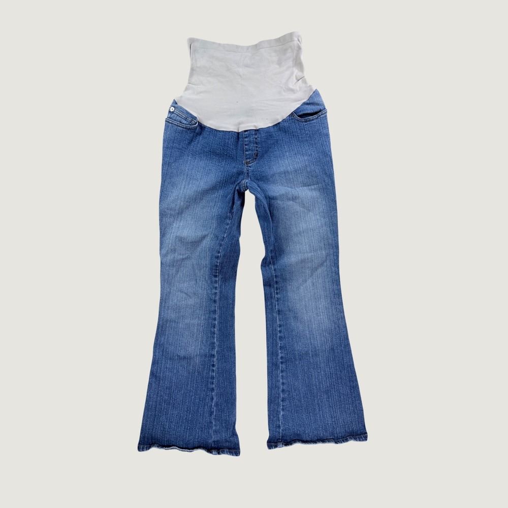 Motherhood Maternity Bootcut Jeans Women PM Blue Good Stretch Petite Denim